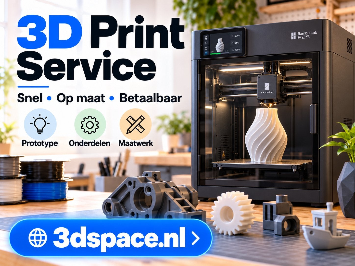 Professionele 3D Print Service - Snel, Op Maat, Betaalbaar, Verzenden, Nieuw, Filament