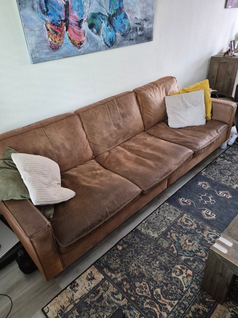 3 zitsbank zie foto's, Ophalen, Zie foto, Gebruikt, Leer