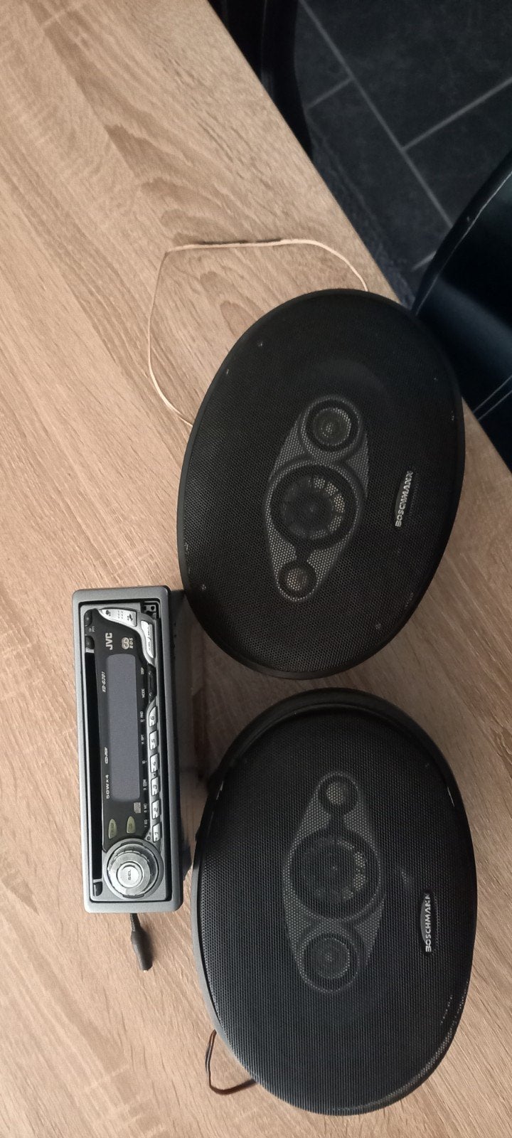 JVC Autoradio met Boschmann Speakers, Ophalen of Verzenden, Gebruikt