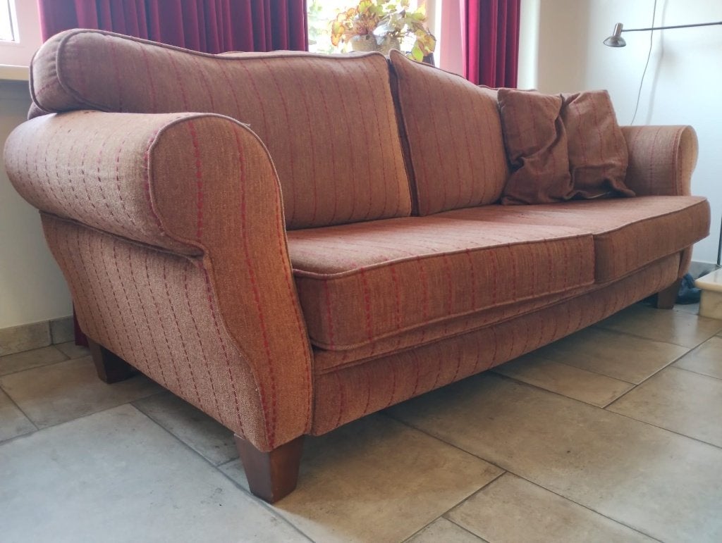 Complete zithoek, 3 zits bank, 2 stoelen / fauteuils, Ophalen, Gebruikt, Stof, Klassiek