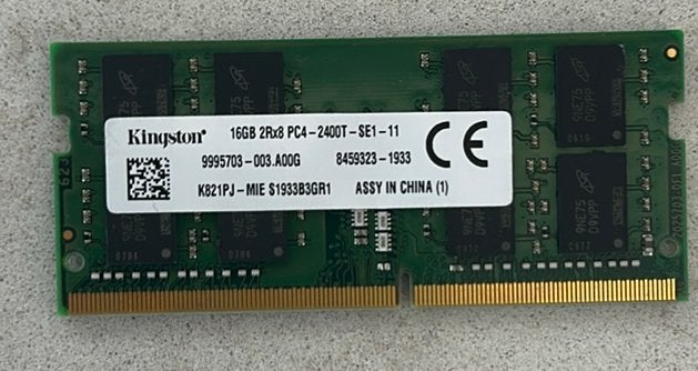 Kingston 16GB DDR4 RAM PC4-2400T voor Laptop, Computers en Software, DDR4, Ophalen of Verzenden, Zo goed als nieuw, 2400t
