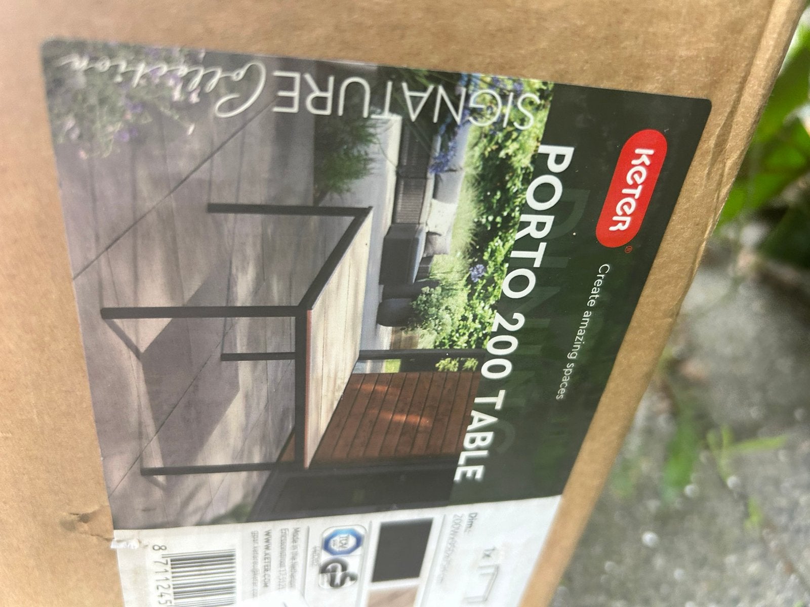 Keter Porto 200 tuintafel – Nieuw in doos, Ophalen of Verzenden, Zo goed als nieuw, Rechthoekig, Kunststof