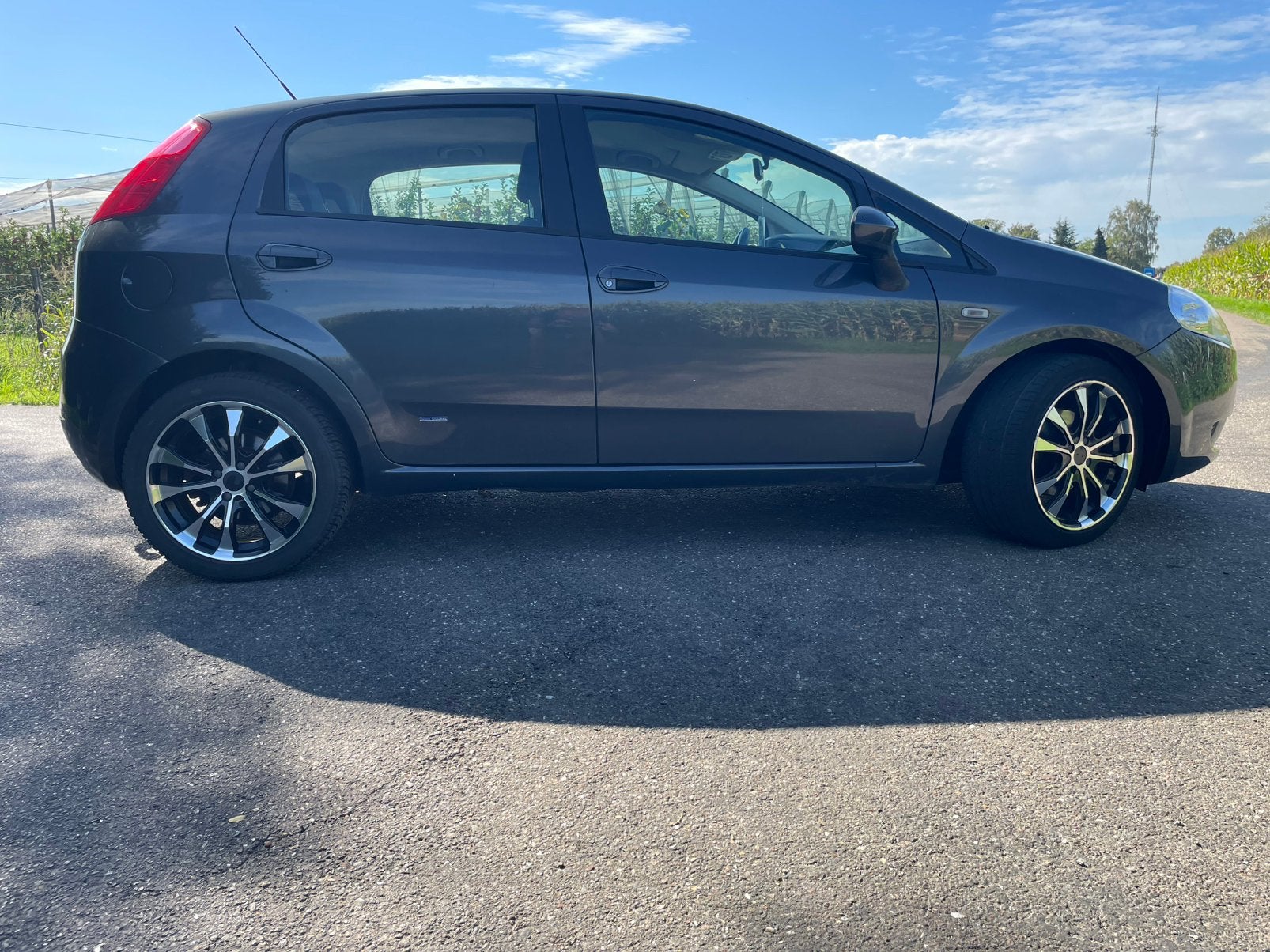 Fiat Punto 1.4 16V Turbo 5DR 2008 Grijs, Auto's, Voorwielaandrijving, 1145 kg, Zwart, 4 cilinders