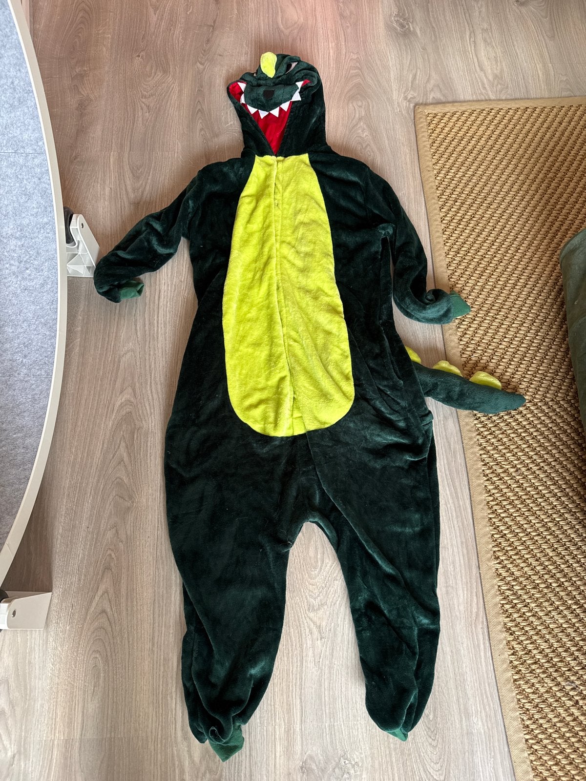 Draak Onesie - Groen en Geel - Maat M, Ophalen of Verzenden, Gebruikt, 170 of groter, Jongen of Meisje