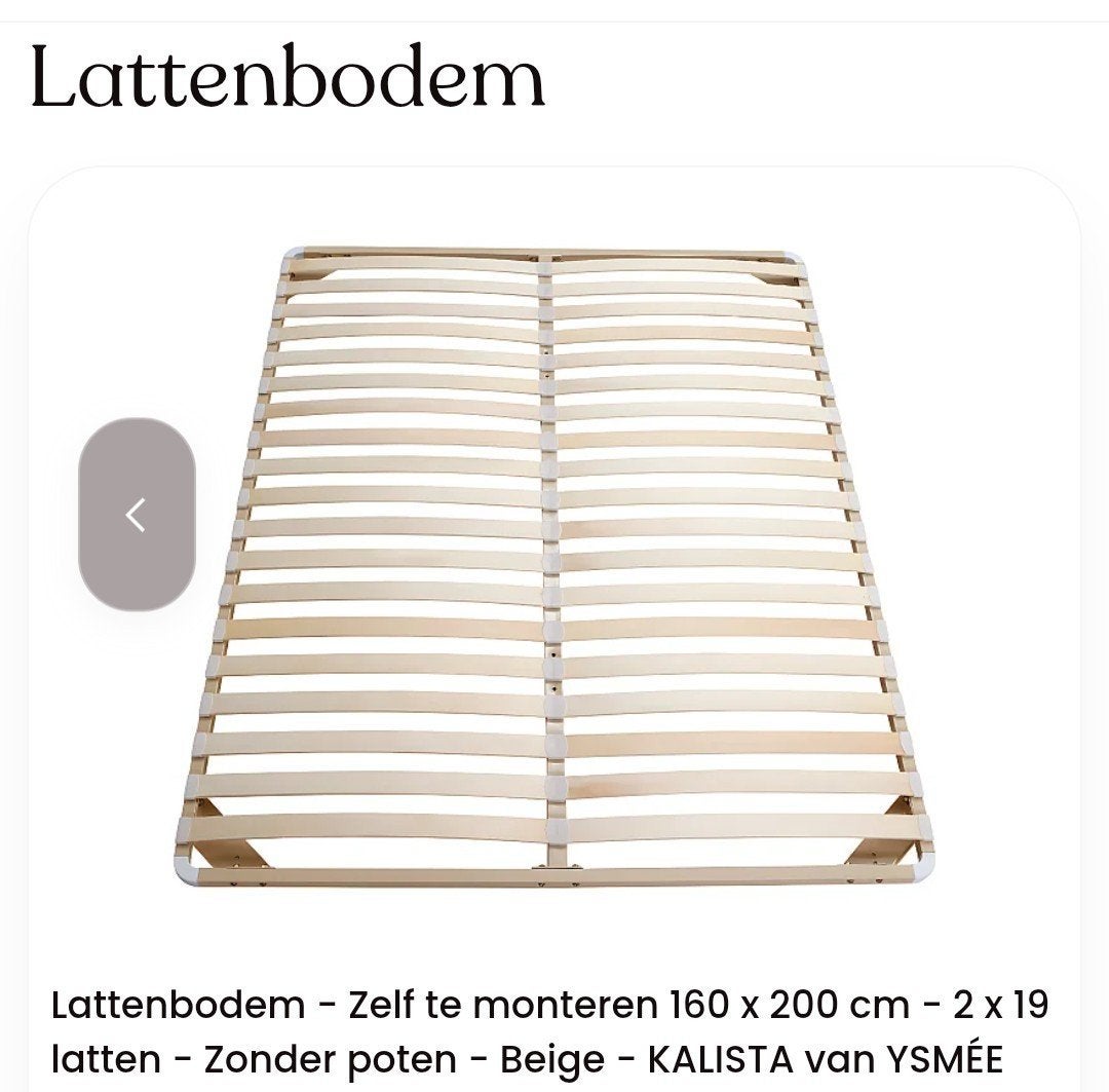 Lattenbodem 160x200 cm - KALISTA van YSMÉE, Huis en Inrichting, Slaapkamer | Matrassen en Bedbodems, Ophalen, Gebruikt, Tweepersoons