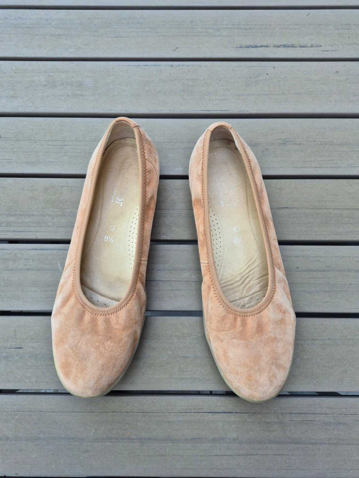 Gabor schoenen, lichtbruin, type ballerina, maat 40,, Bruin, Gabor, Ophalen of Verzenden, Zo goed als nieuw