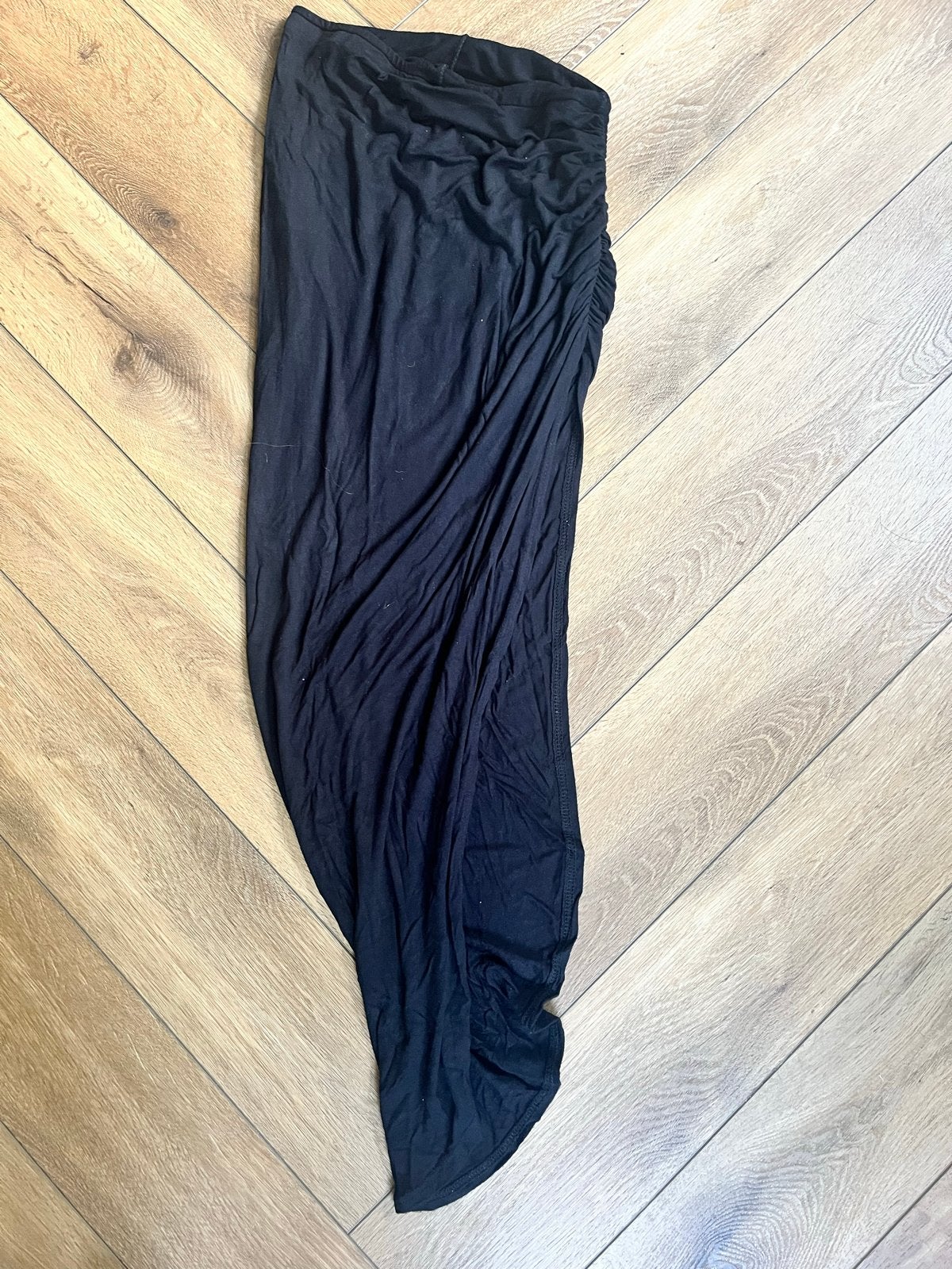 Zwarte asymmetrische rok maat S/M, Zwart, Ophalen of Verzenden, Zo goed als nieuw, Maat 36 (S)