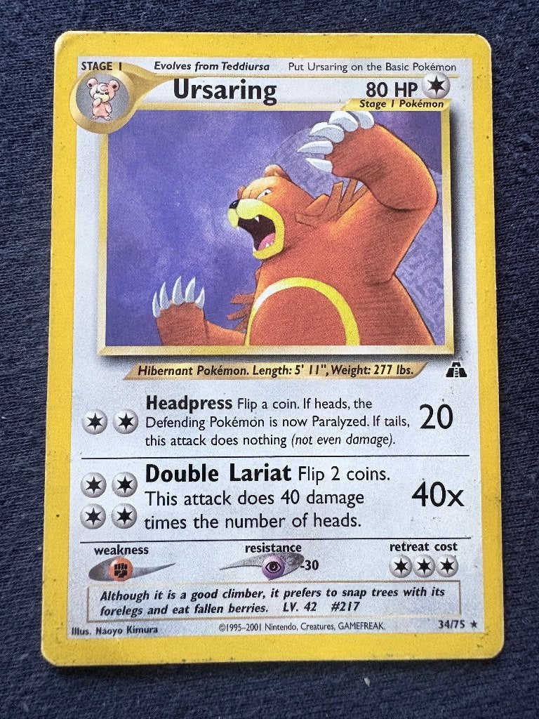 Ursaring - Neo Discovery 34/75 - Excellent, Ophalen of Verzenden, Nieuw