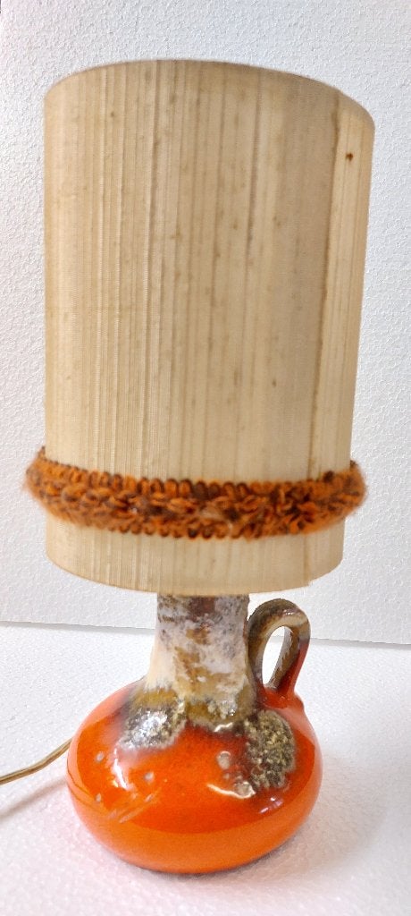 Fat Lava lamp schemerlamp Vintage Oranje met snoer en kap, Ophalen