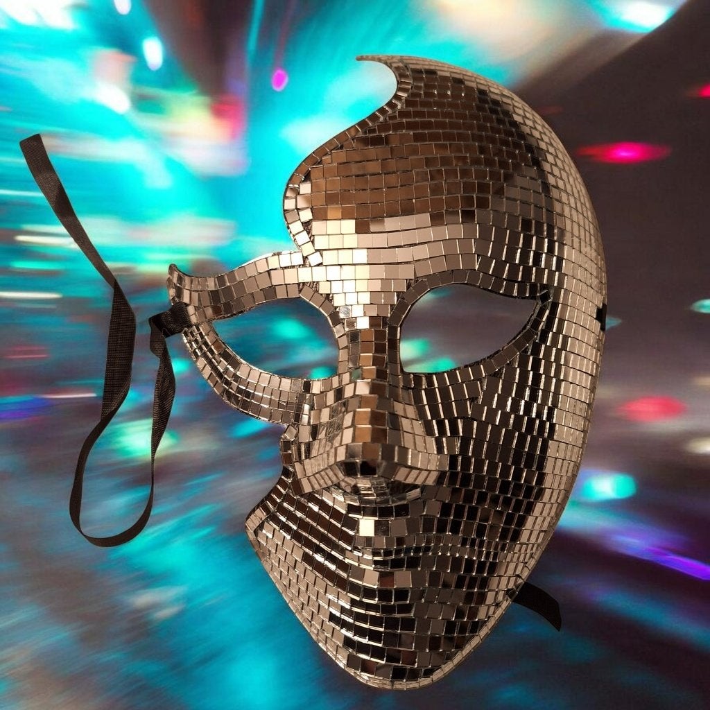 Discomasker – Glow in the Dark! Nieuw, Ophalen of Verzenden, Nieuw, Carnaval, Accessoires