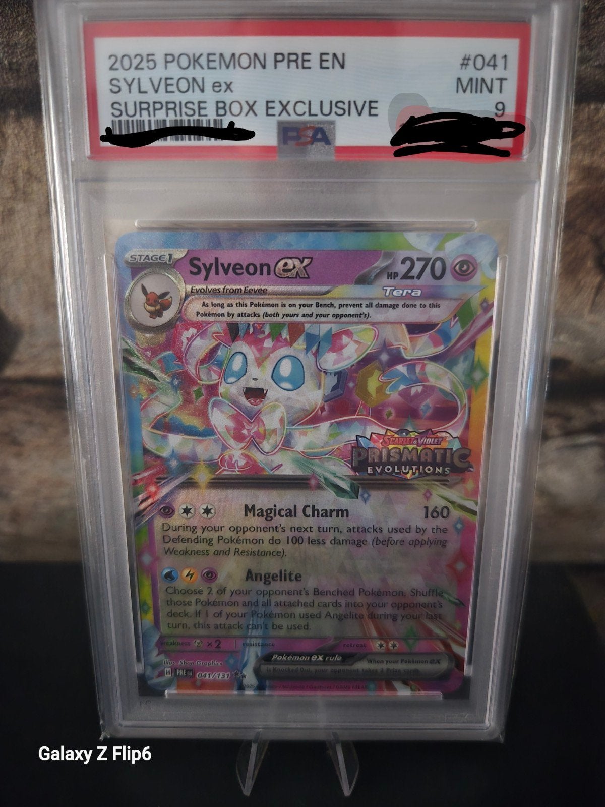 Sylveon EX Pokémon Kaart PSA 9 Mint - Surprise Box Exclusive, Ophalen of Verzenden, Nieuw, Losse kaart, Foil