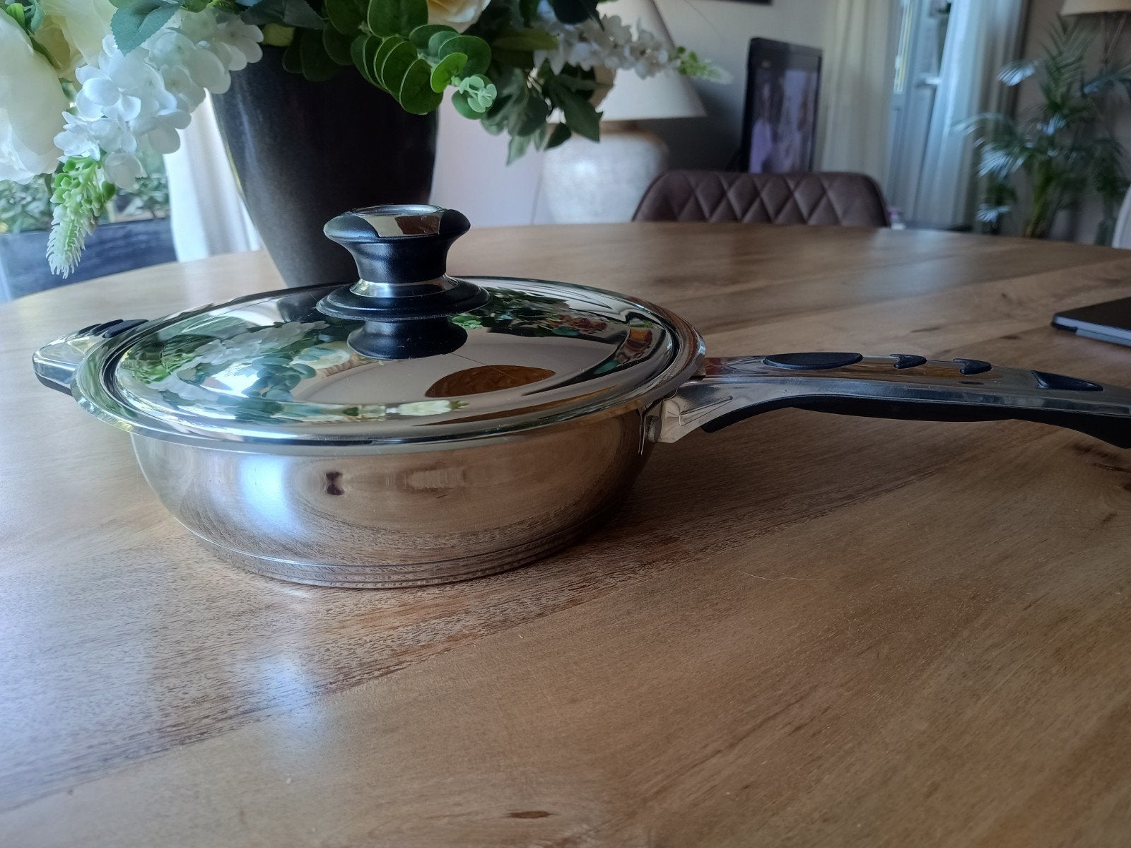 Koekenpan 24 cm - Geschikt voor inductie en elektrisch, Koekenpan, Nieuw, Ophalen of Verzenden, Rvs