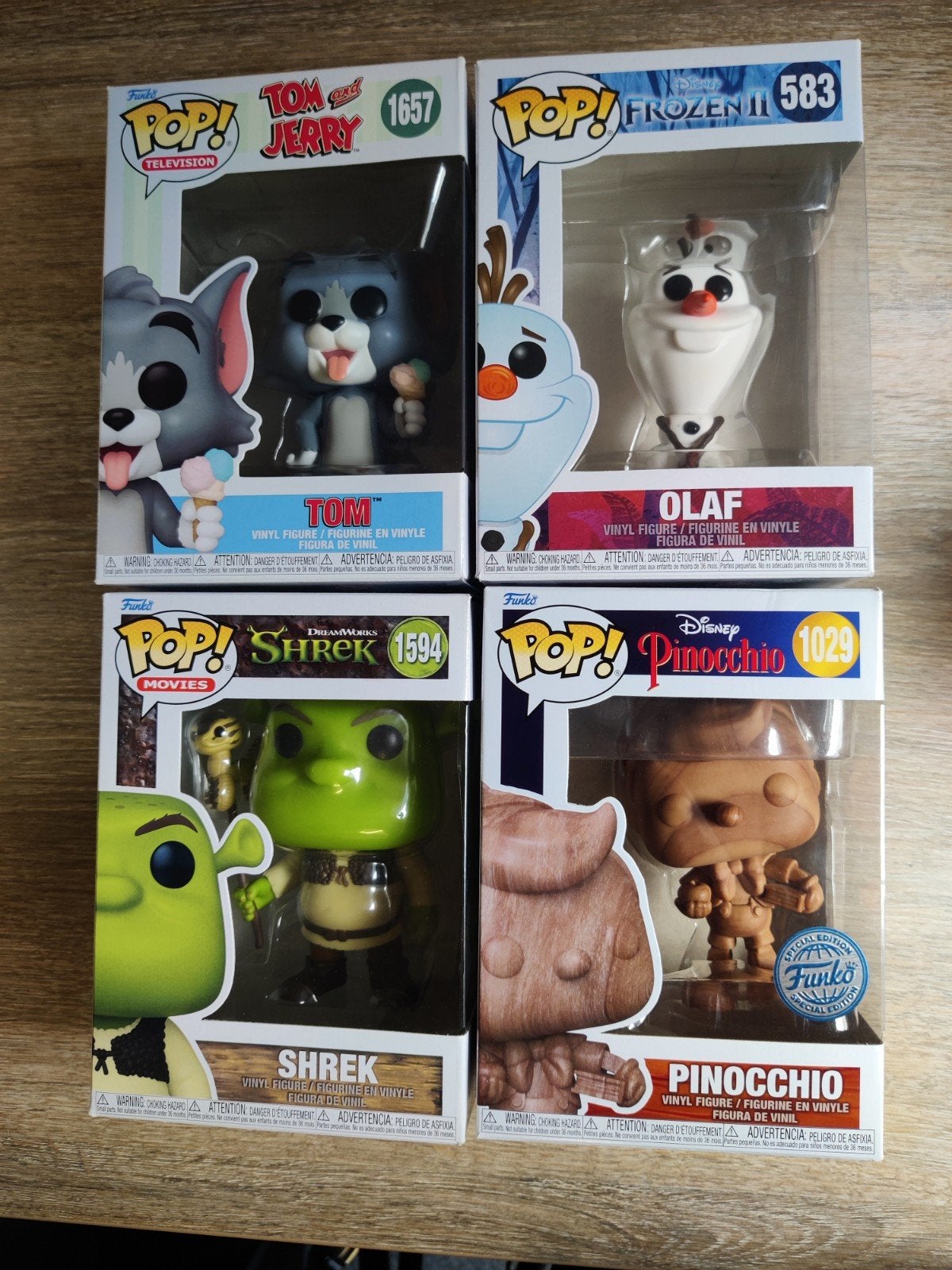 Funko Pop! Tom, Olaf, Shrek, Pinocchio - Nieuw in doos, Ophalen of Verzenden, Nieuw