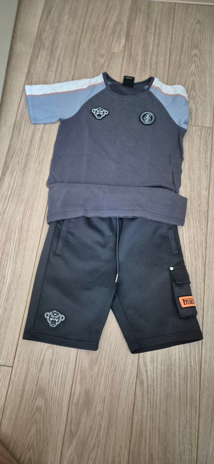 Black Bananas set 2x : T-shirt en korte broek (lime), Ophalen of Verzenden, Gebruikt, Black Bananas, Jongen