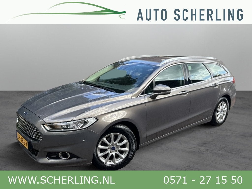 Ford Mondeo Wagon 1.5 160pk Titanium Navi, Keyless, Trekhaak, Auto's, Dealer onderhouden, Stof, Euro 6, 4 cilinders