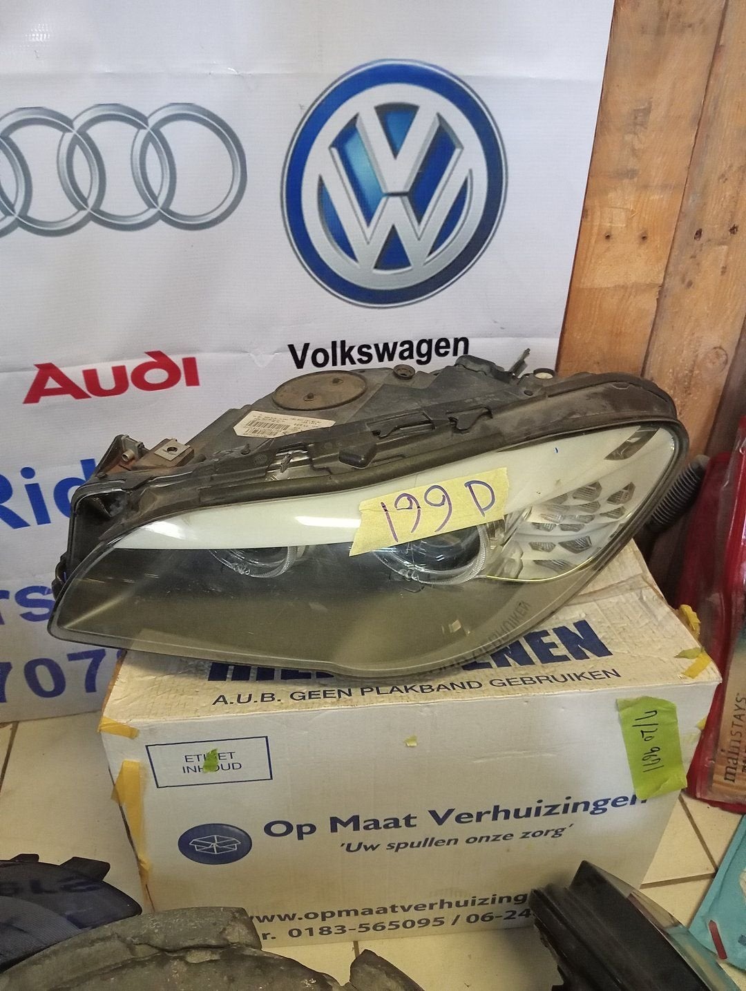 BMW 5 SERIE F10 F11 XENON KOPLAMP LINKS, Gebruikt, -, -, Ophalen of Verzenden