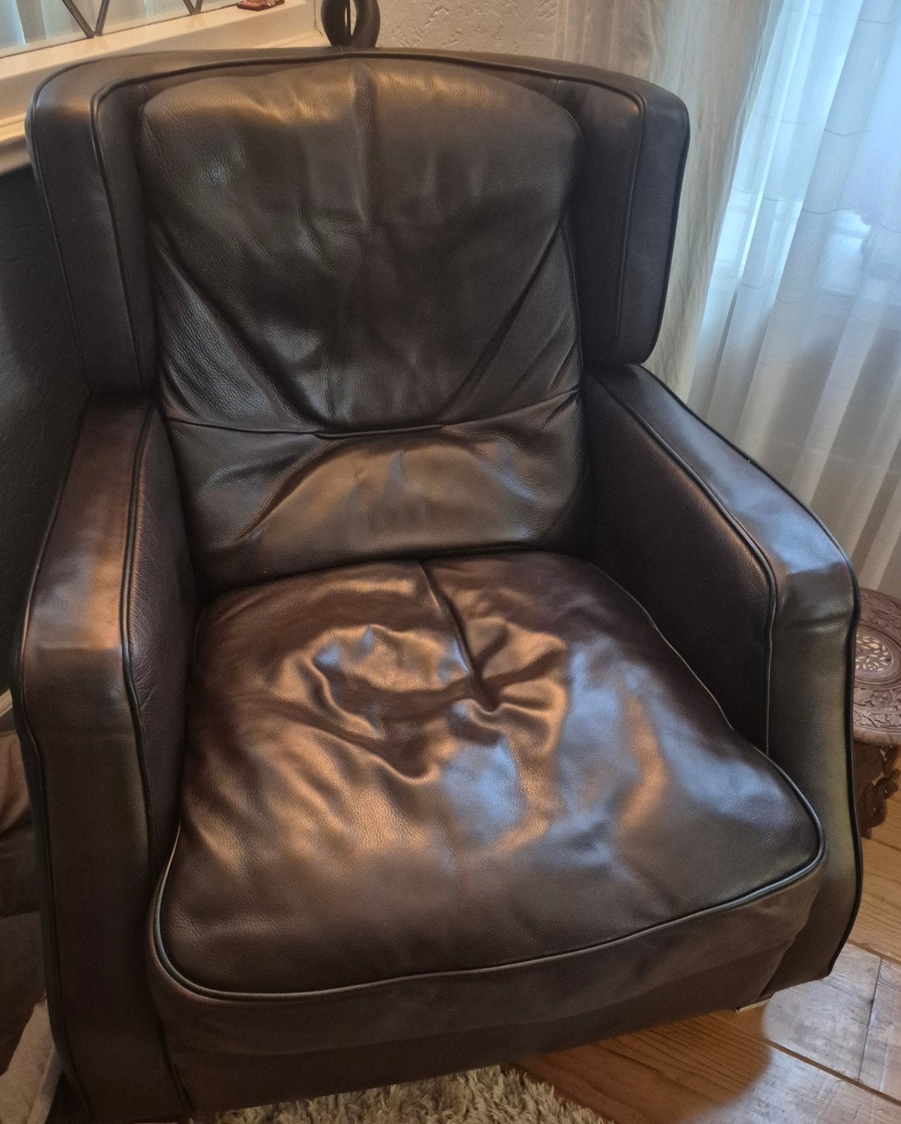 2 leren Natuzzi Amadeus fauteuil, Huis en Inrichting, Ophalen, Gebruikt, Klassiek, 75 tot 100 cm