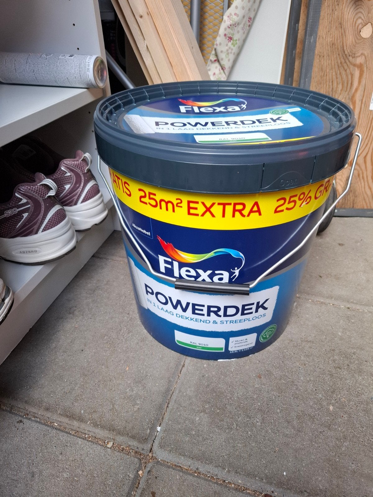 Flexa Powerdek muurverf RAL 9010, Ophalen, Wit, Nieuw, Verf