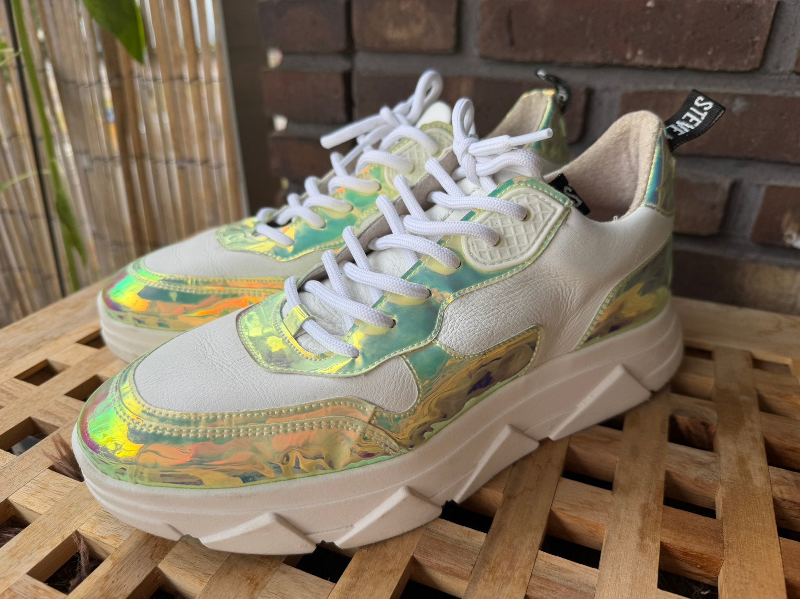 Steve Madden Pitty sneakers, maat 40 - binnenzool ontbreekt, Ophalen of Verzenden, Gedragen, Wit, Sneakers of Gympen