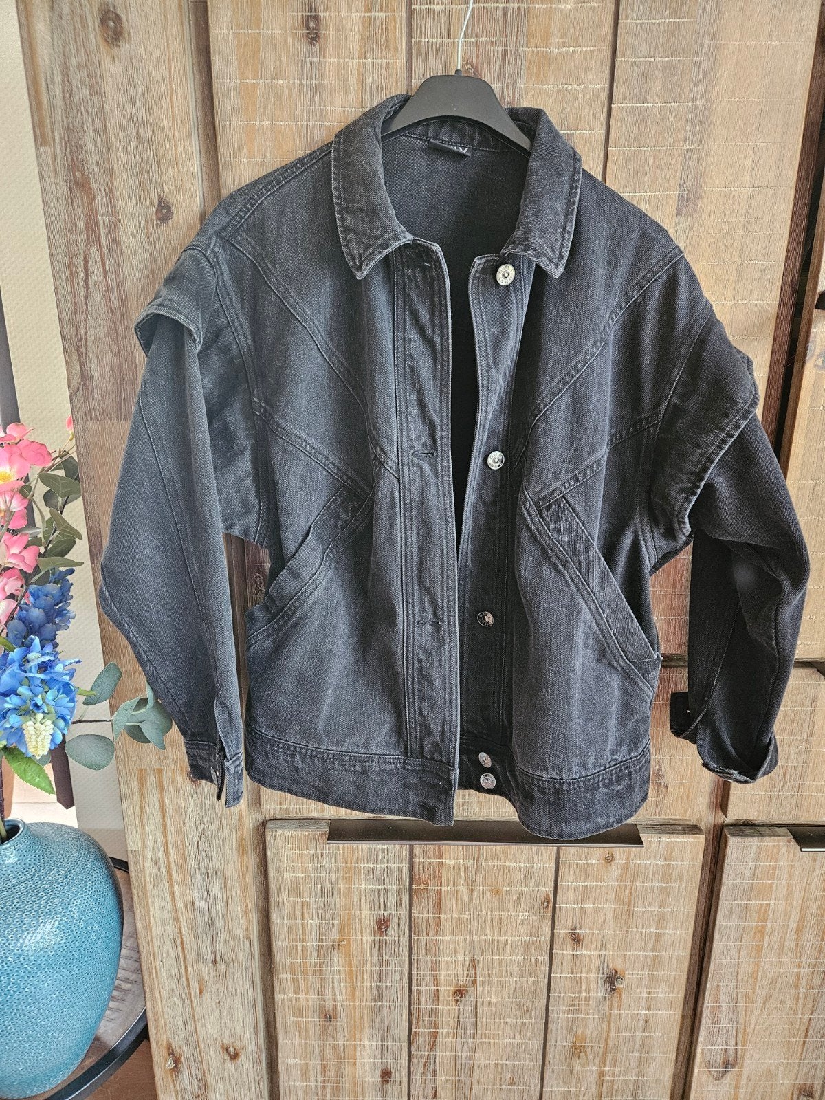 ONLY Zwarte denim jack - Maat M, Maat 38/40 (M), Zwart, Ophalen of Verzenden, ONLY