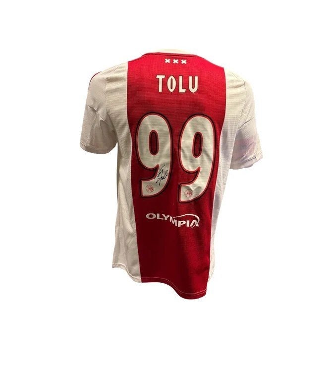 Tolu Arokodare AFC Ajax 26/27 gesigneerd Thuis Shirt, Soccersignings.nl, Shirt, Ophalen of Verzenden, Zo goed als nieuw