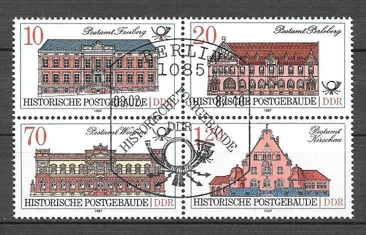 Duitsland - DDR 1987 Postkantoren Gestempeld, Verzenden, DDR, Gestempeld