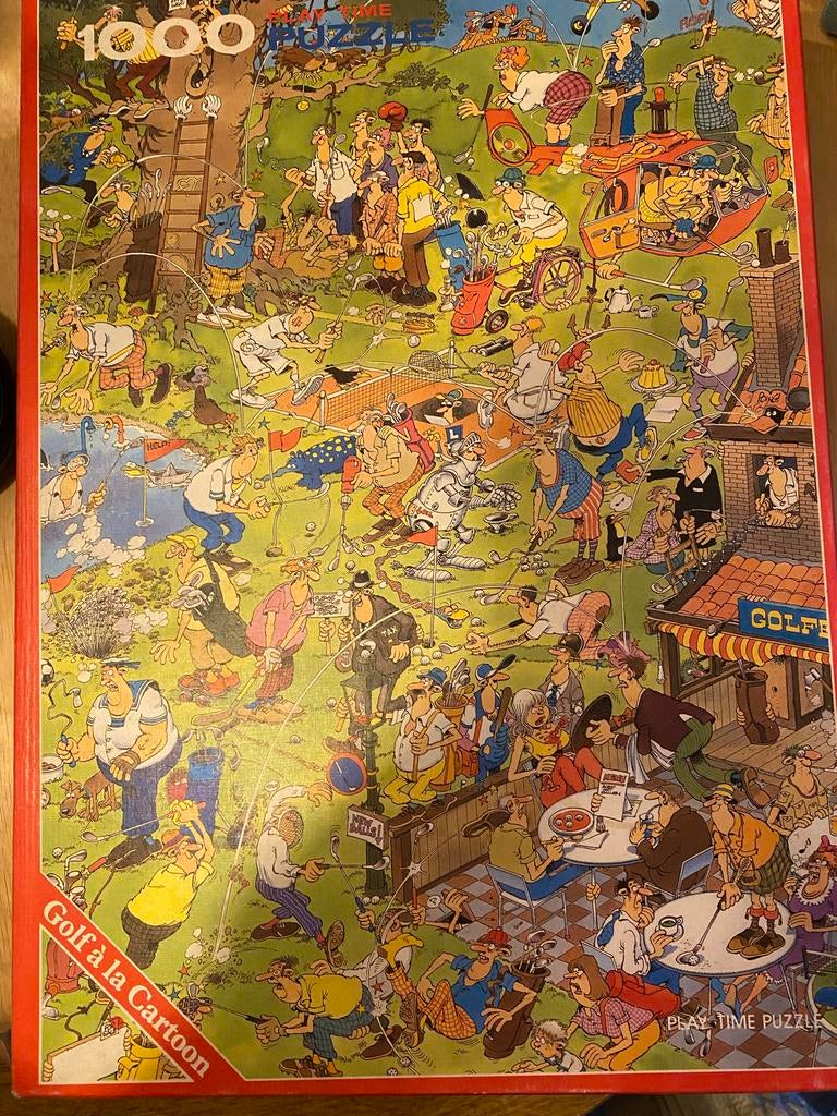 Play Time Golf à la Cartoon 1000 Jan van Haasteren, Ophalen of Verzenden, 500 t/m 1500 stukjes, Gebruikt, Legpuzzel