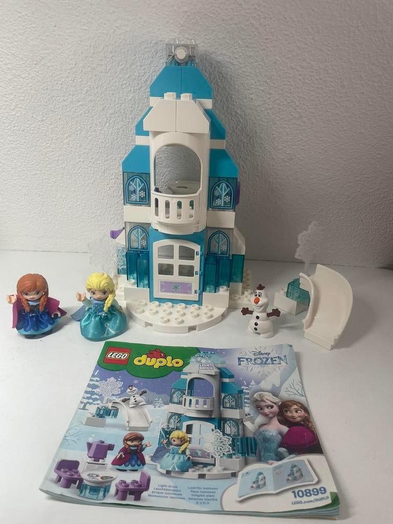 Duplo 10899 Frozen IJskasteel+instructieboekje, Ophalen of Verzenden, Zo goed als nieuw, Compleet, Duplo
