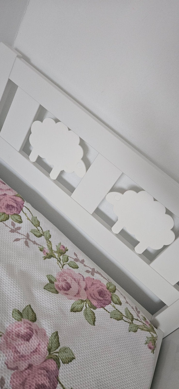 Peuterbed Ikea met schapenmotief, Gebruikt, 70 tot 85 cm, 140 tot 160 cm, Ophalen