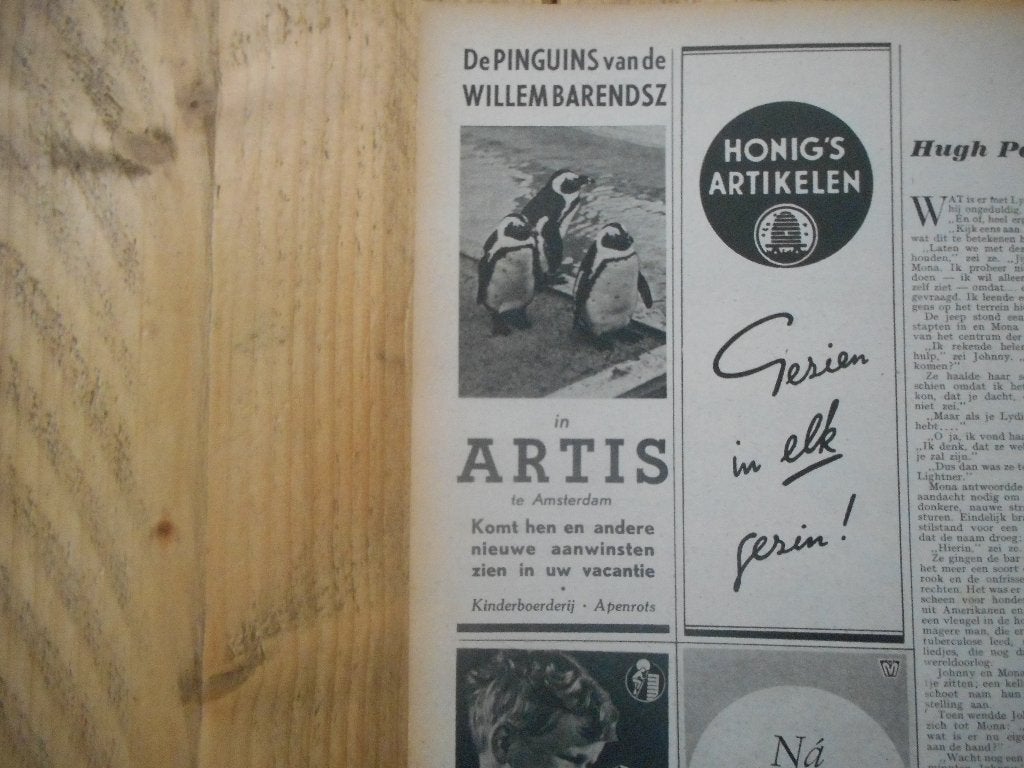 Adv. Artis. Pinguins. 1947., Ophalen of Verzenden, 1940 tot 1960, Nederland, Knipsel(s)