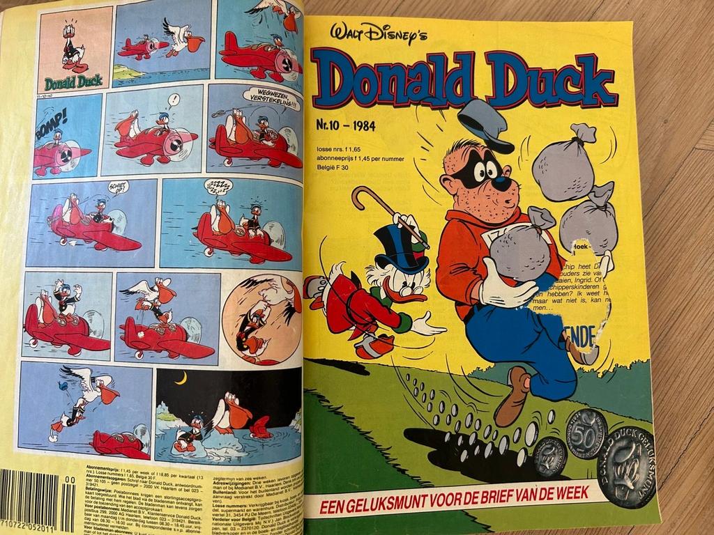Oude Donald Duck stripboeken - Handgebonden collectie, Meerdere stripboeken, Ophalen of Verzenden, Gelezen