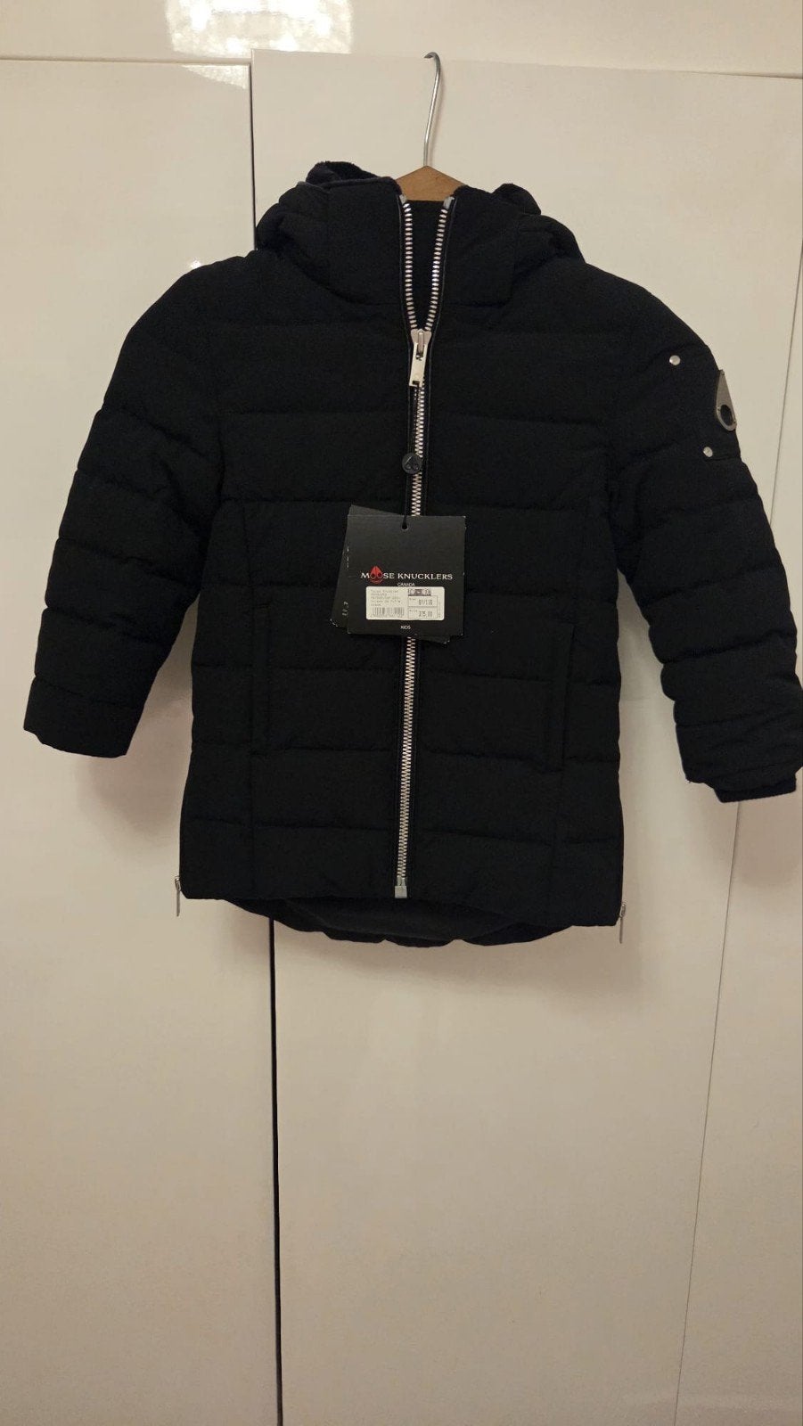 Moose Knuckles winterjas Zwart Nieuw met labels 6Y origineel, Ophalen, Nieuw, Moose Knuckles, Jongen of Meisje