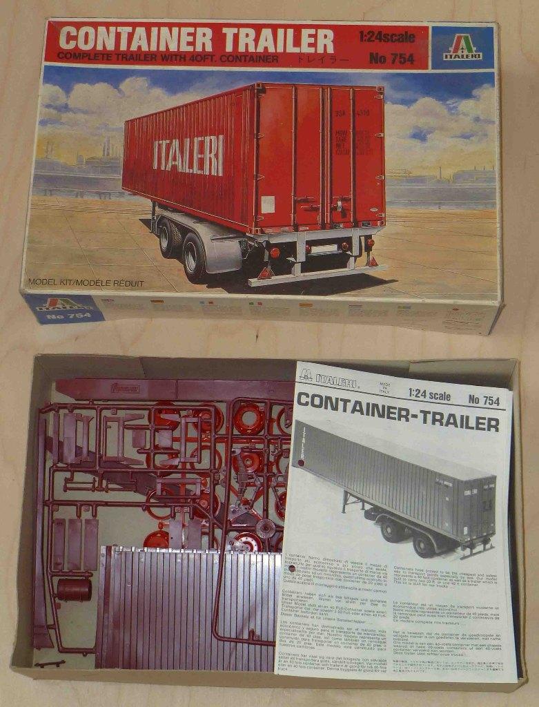 Container Trailer (Italeri), Italeri, Groter dan 1:32, Ophalen of Verzenden, Zo goed als nieuw