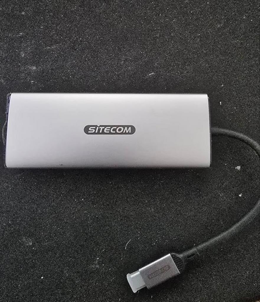 USB hub/adapter/multiport Sitecom 6in1 USB-C Power Delivery, Ophalen of Verzenden, Zo goed als nieuw, Laptop