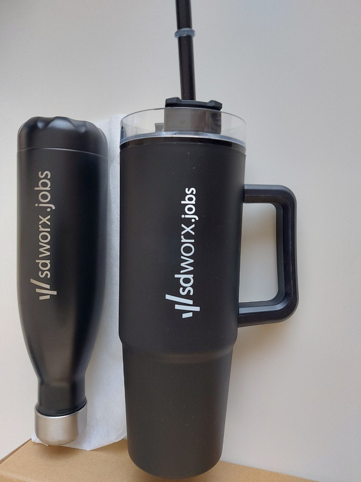 Drink Fles 500 ML En Drink Beker met Rietje 800 ML NIEUW, Ophalen of Verzenden, Nieuw