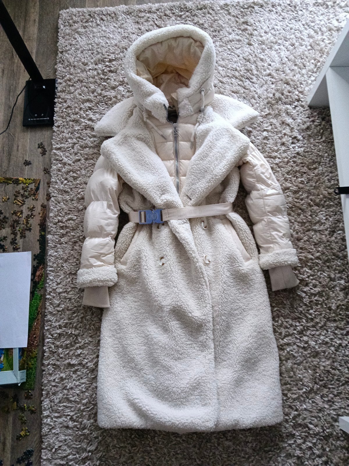 Navahoo Winterjas Dames - Crème - Maat S, Navahoo, Beige, Ophalen of Verzenden, Zo goed als nieuw