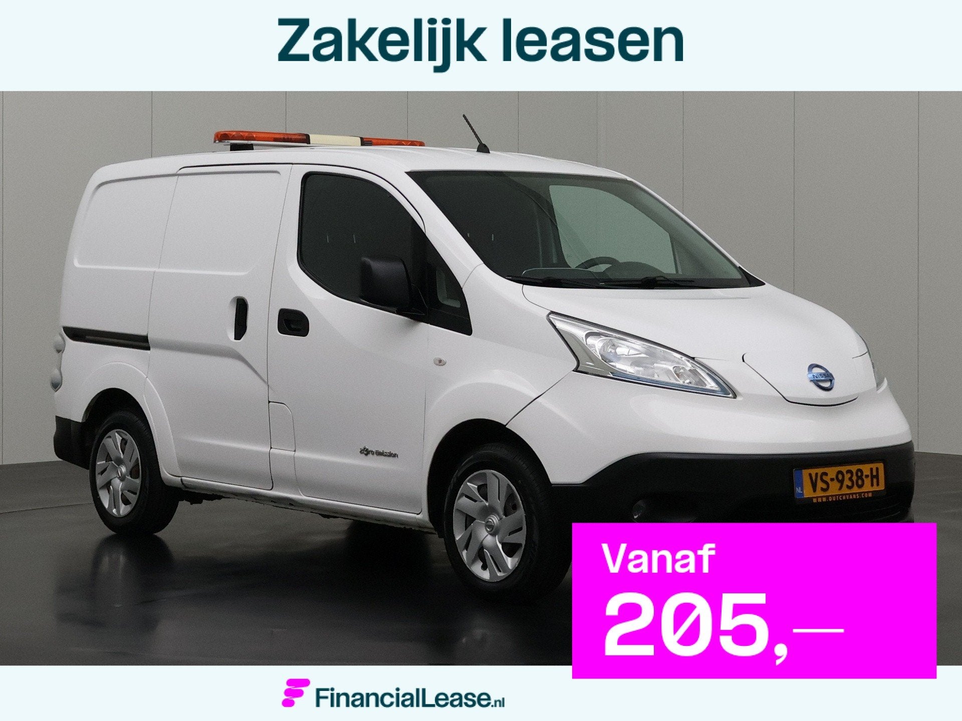 Nissan e-NV200 Optima Volledig Elektrisch | Marge | Airco |, Gebruikt, Zwart, Wit, Origineel Nederlands