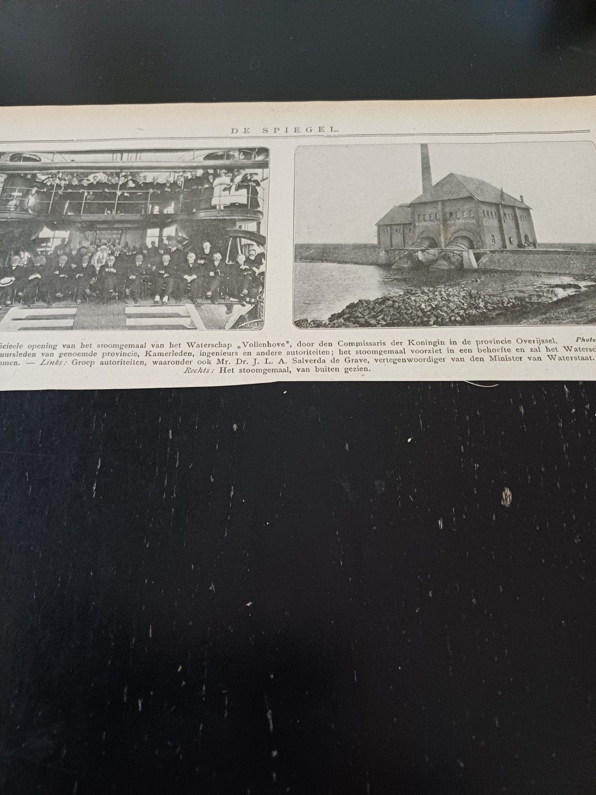knipsel stoomgemaal Vollenhove 1920, Ophalen of Verzenden