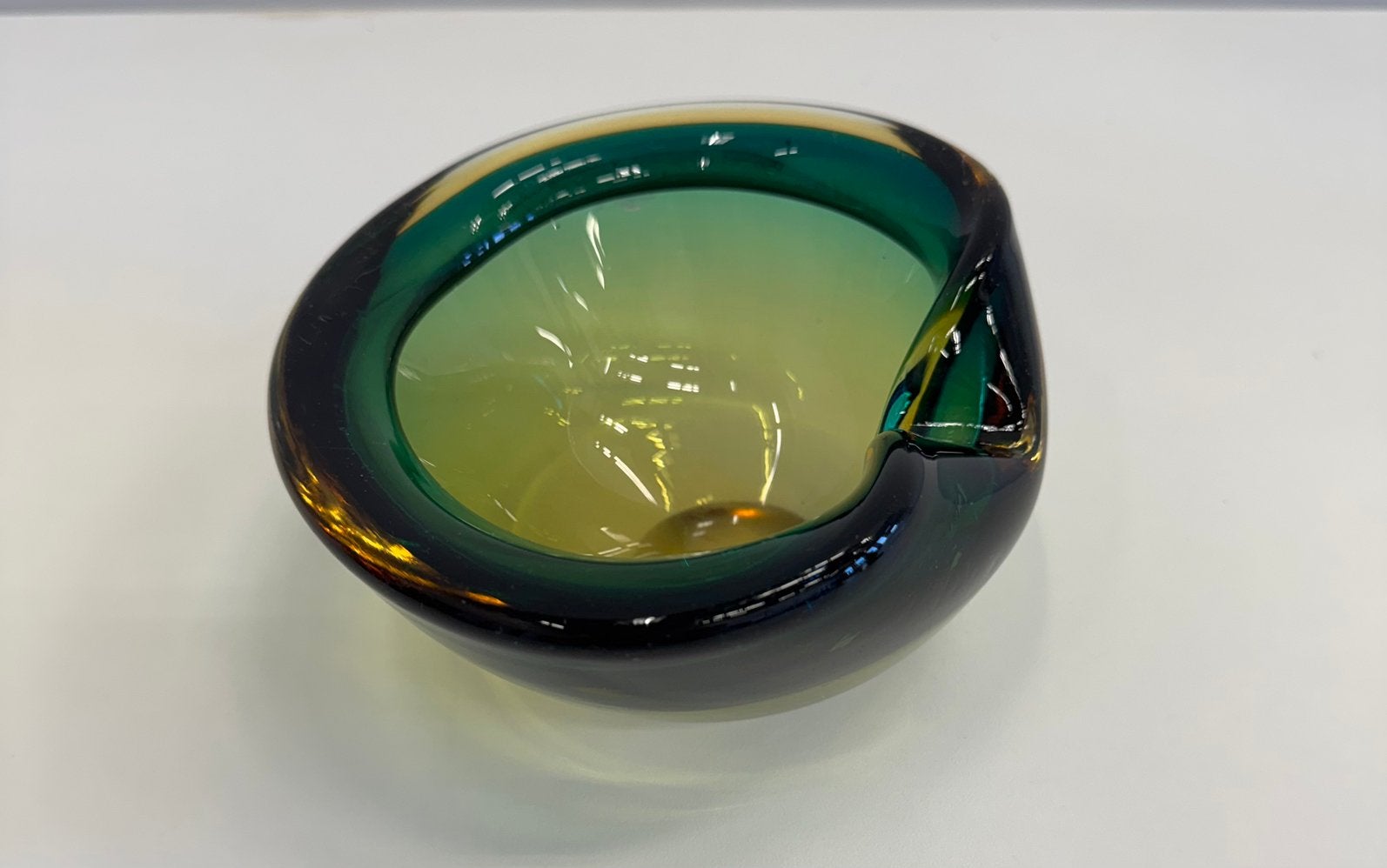 Vintage Murano Sommerso Schaal 15cm - Italiaans Design, Ophalen of Verzenden