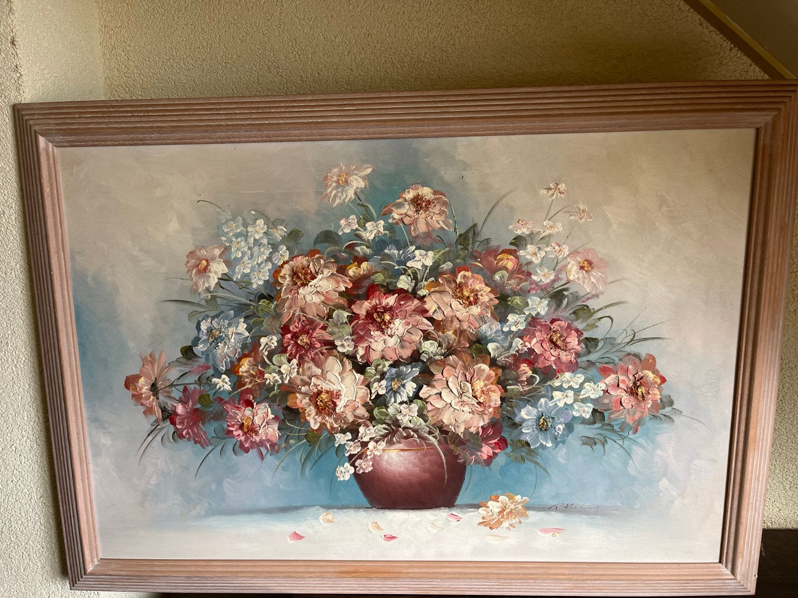 Schilderij met kleurrijke bloemen in lijst, Ophalen, Ingelijst, Bloemen