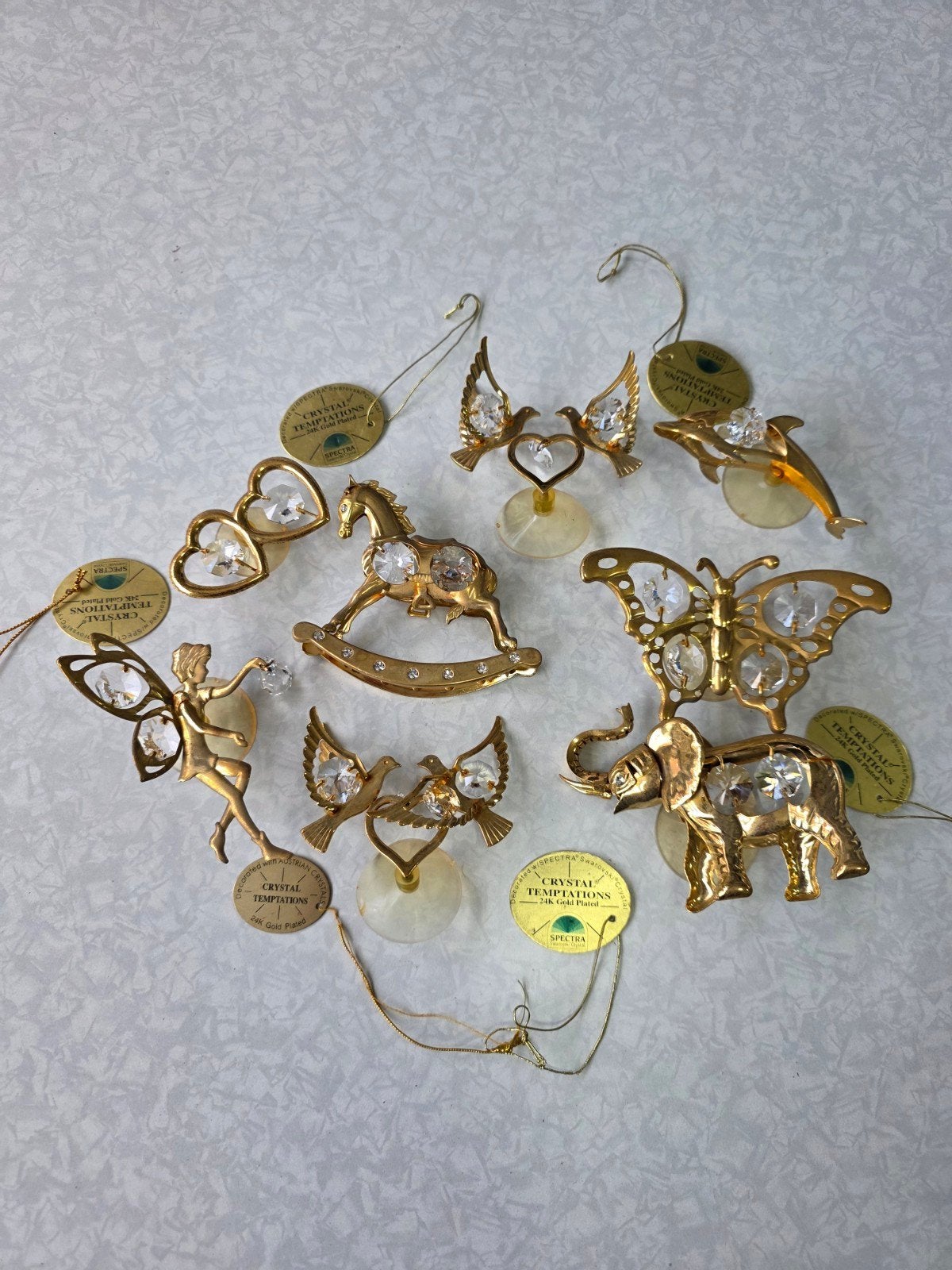 Vintage Crystal Temptations 24K Vergulde Decoraties, Vintage, Ophalen of Verzenden, Zo goed als nieuw, Goud