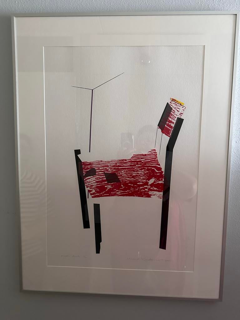 Michiel Zuidervaart - Zeefdruk "Stoeltje van mijn vader", Antiek en Kunst, Ophalen