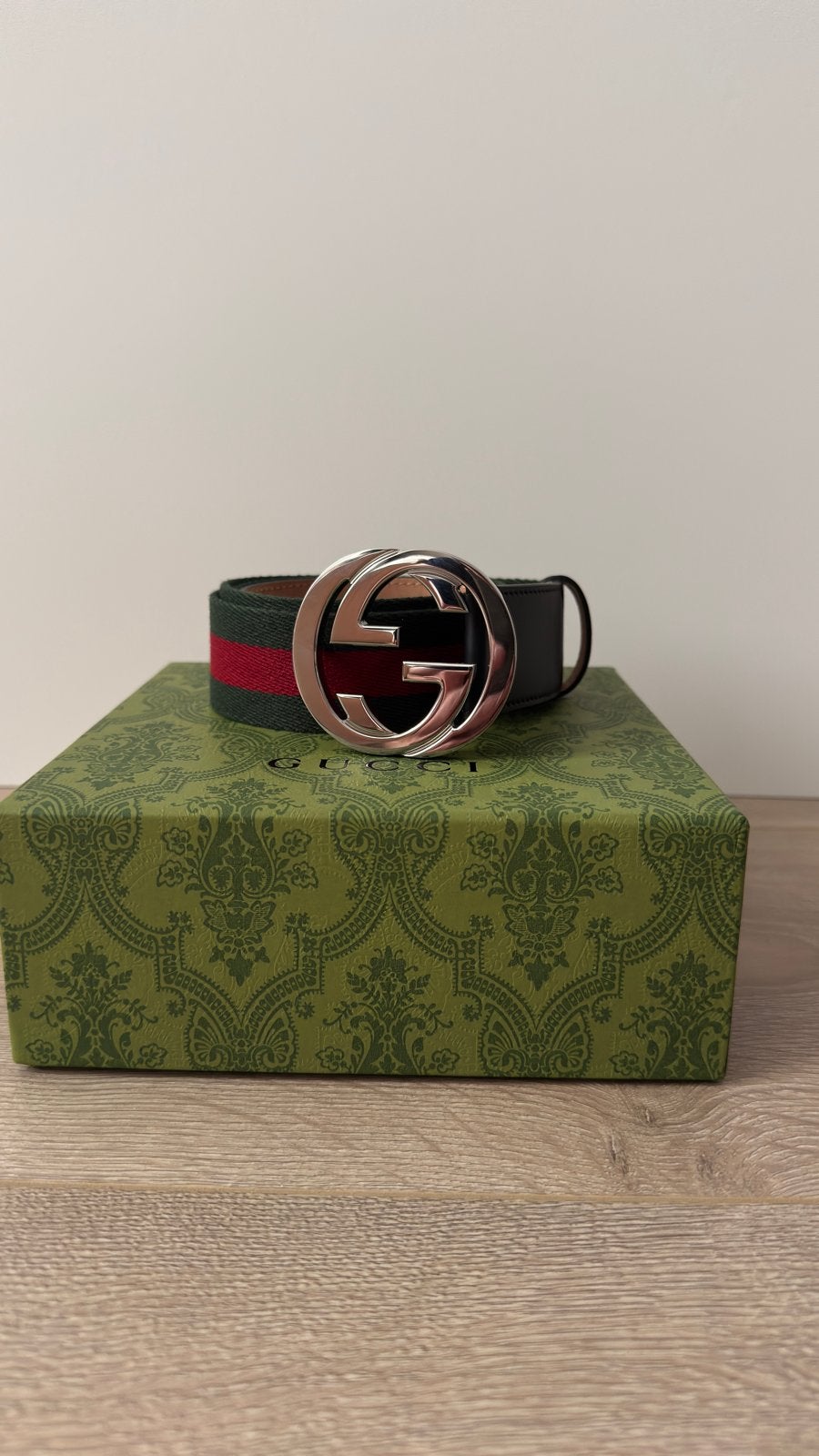 Gucci Interlocking G-gesp riem - Zo goed als nieuw, Kleding | Dames, Overige kleuren, Echt leder, Tailleriem, Ophalen of Verzenden