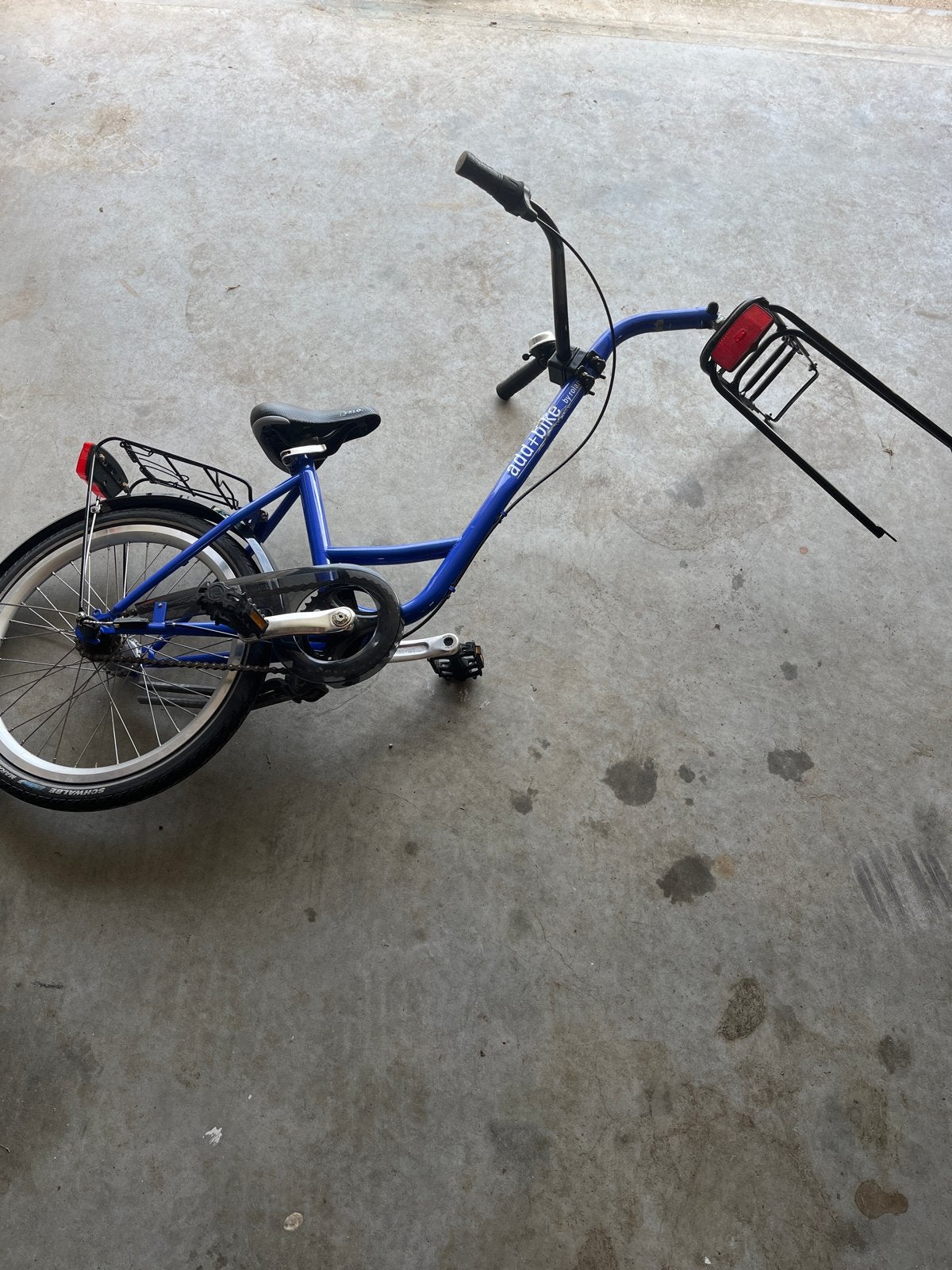 Add+bike volgfiets met bagagedrager - ideaal voor kinderen, Ophalen, Gebruikt, Velgrem, 16 tot 20 inch