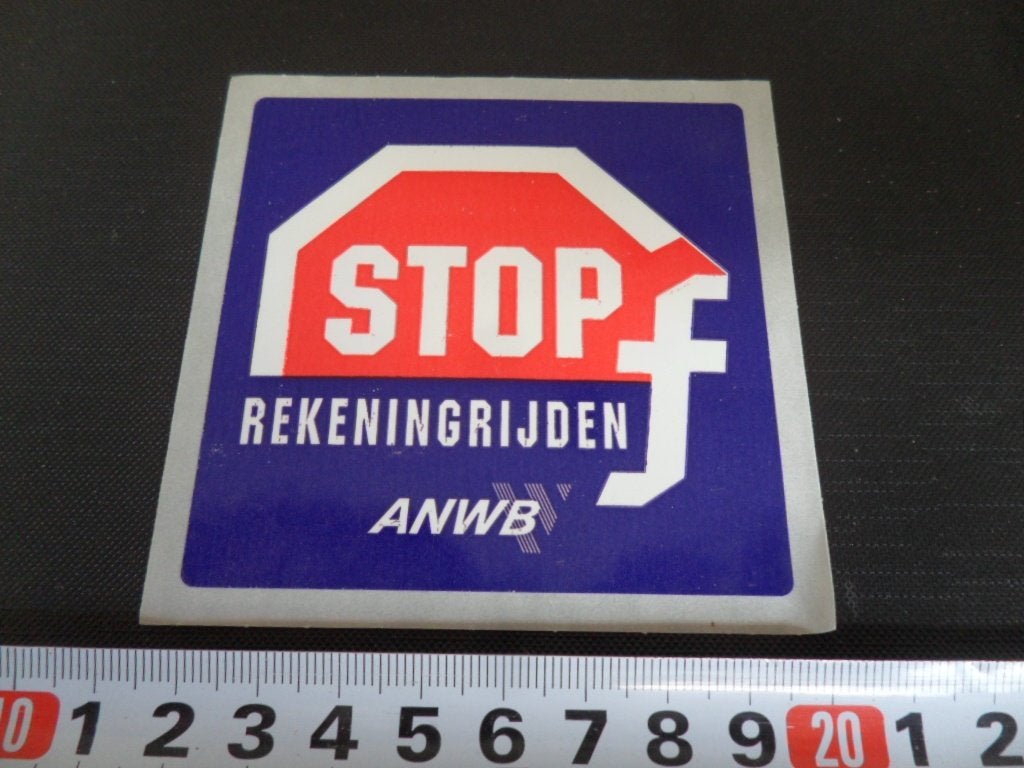 sticker STOP rekeningrijden ANWB *, Ophalen, Zo goed als nieuw