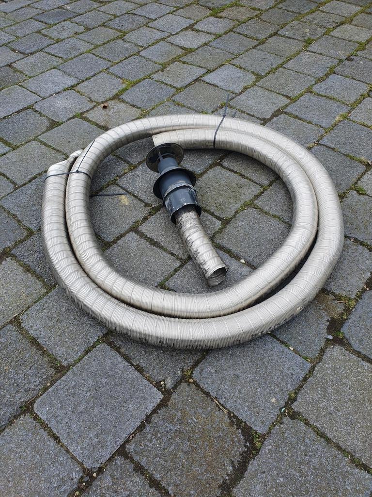 RVS Flexibel Kanaal 100mm - Ca. 7 Meter, Ophalen, Afvoer, Gebruikt, 6 meter of meer