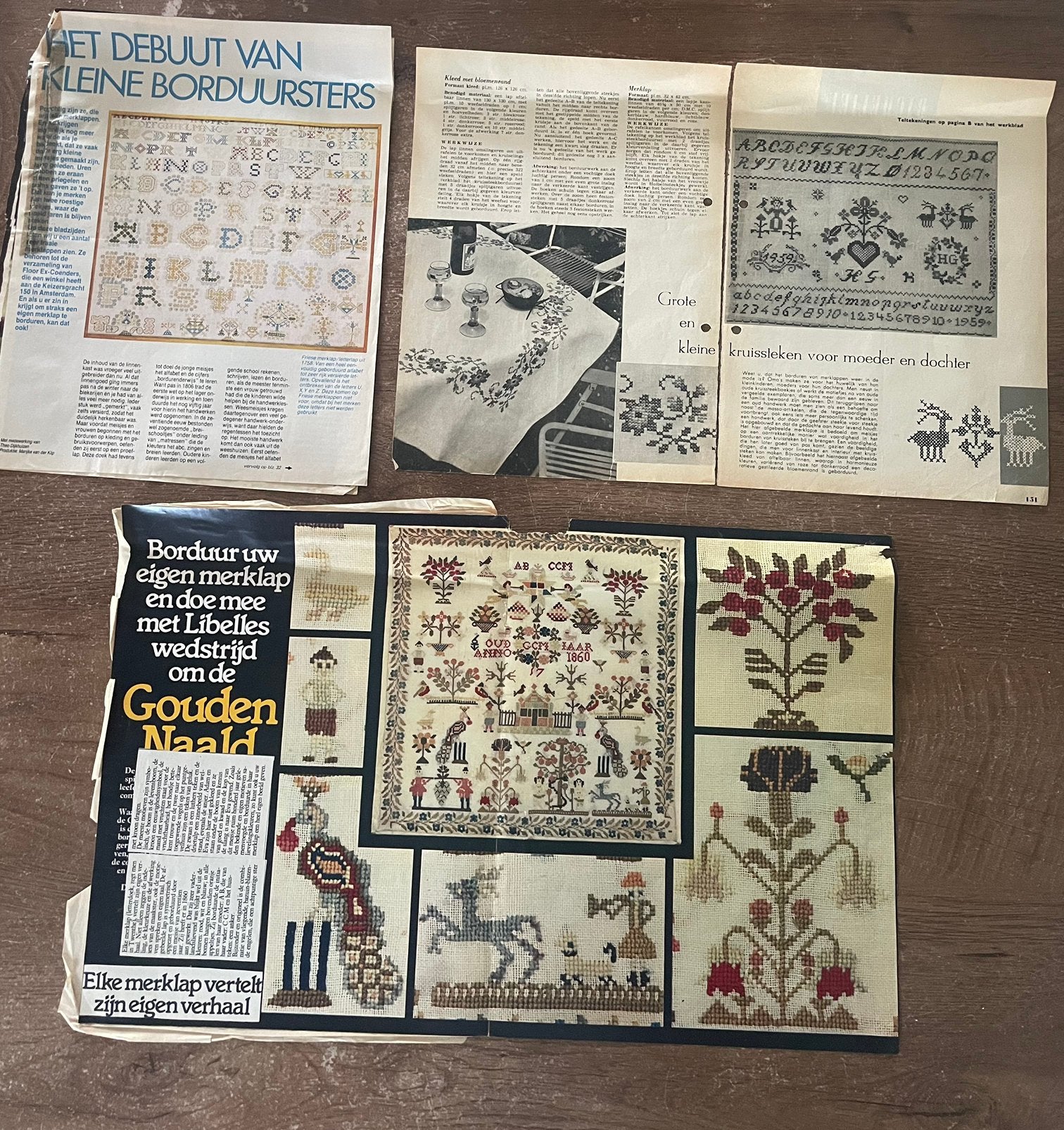 Merklap, Borduren, Motief, Naaien, Hobby, Ophalen of Verzenden, Patroon