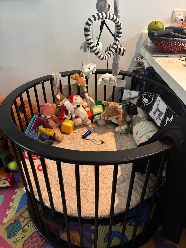 Bopita box rond zwart met accessoires, Kinderen en Baby's, Ophalen, Gebruikt, Rond, In hoogte verstelbaar