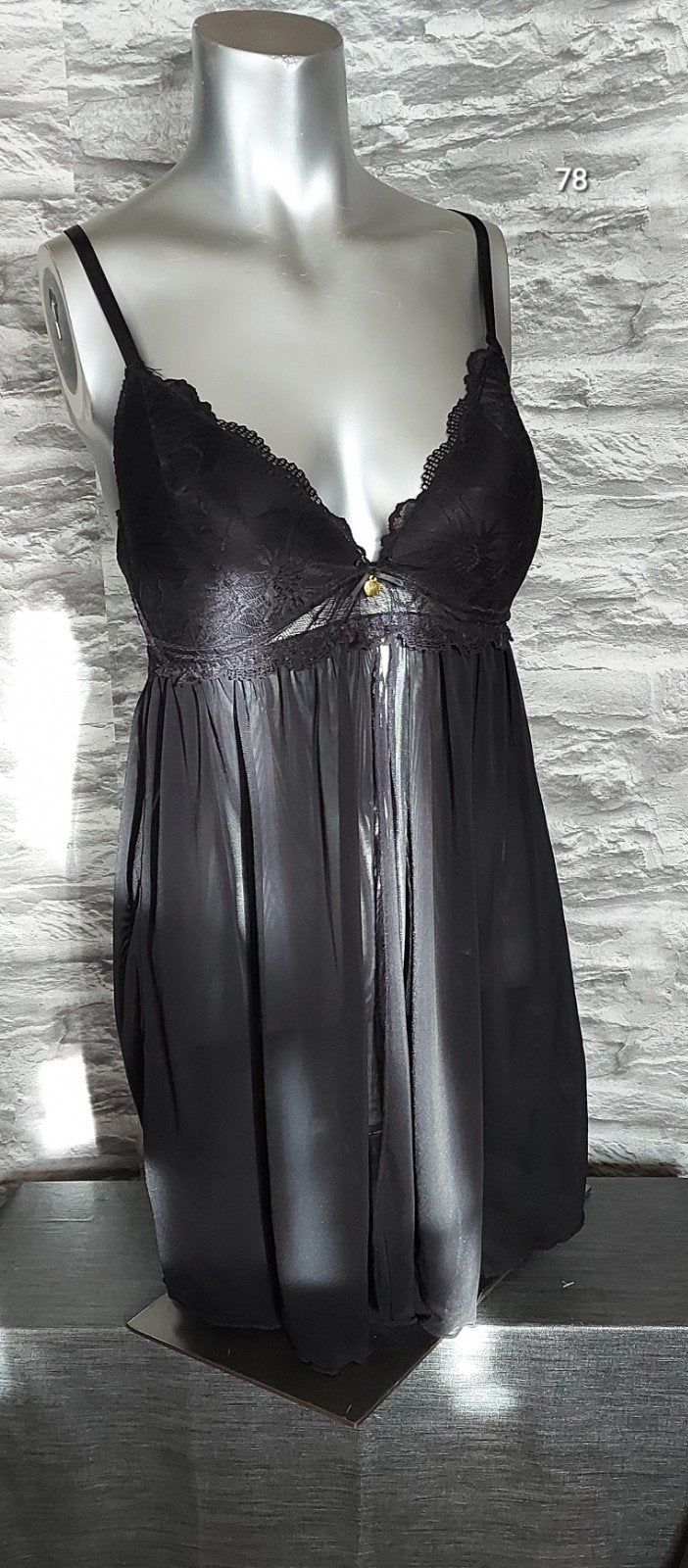 Sexy zwarte babydoll 80C, Ophalen of Verzenden, Zwart, Nachtkleding