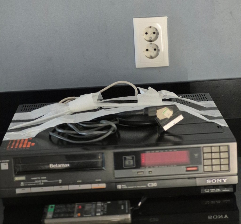 Sony C30  Betamax recorder incl. kabels en afstandbediening, Ophalen of Verzenden, Gebruikt